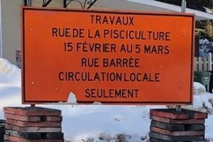 Travaux rue de la Pisciculture – circulation locale seulement