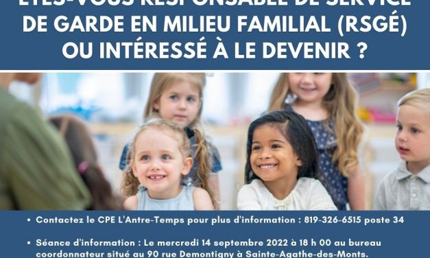 Êtes-vous responsable d’un service de garde en milieu familial ou intéressé à le devenir ?