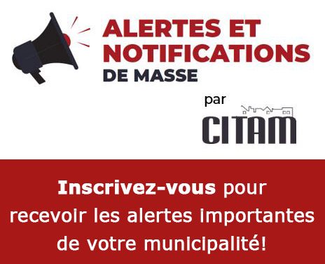 Il est important de vous inscrire à nos alertes !