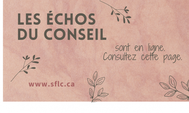 Nos Échos du conseil sont en ligne !