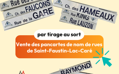 Vente des pancartes de rues de Saint-Faustin – Lac-Carré